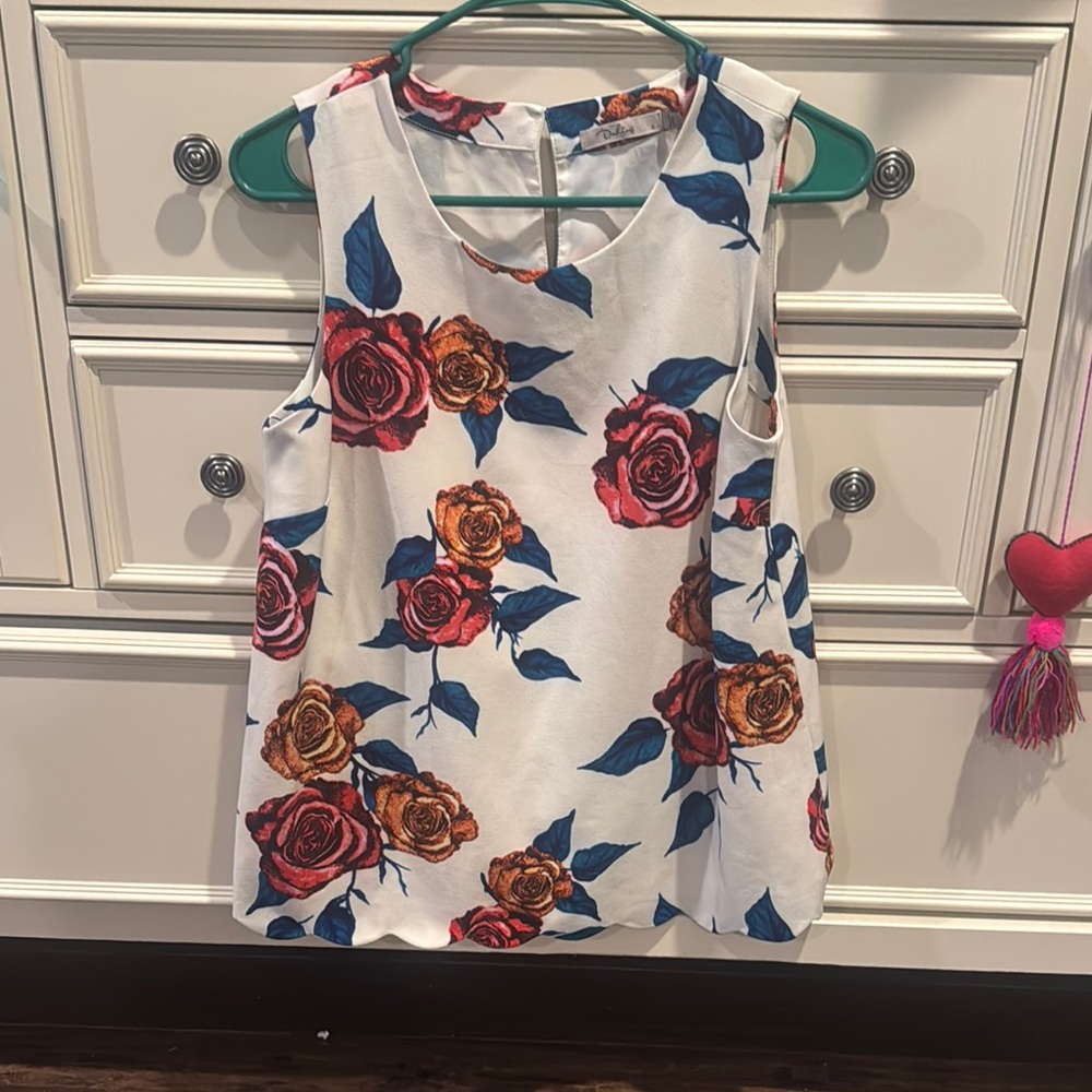 Darling Red and Blue Boxy Tank Top